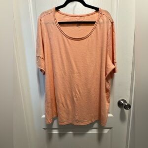 Cato peach Colored Short Sleeve tshirt size 22/24W SUPER SOFT